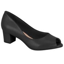 Sapato Beira Rio Feminino Scarpin Peep Toe Preto