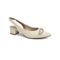 Sapato Beira Rio Slingback Scarpin 4182.221 Creme