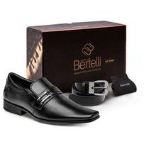 Sapato Bertelli Malbec Kit com Cinto e Meias 70183 Preto Sapato Bertelli Malbec Kit com Cinto e Meias 70183 Preto