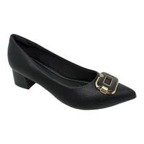Sapato Bico Fino Piccadilly 739049 - Preto