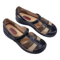 Sapato Boneca Couro Feminino Retrô Bico Redondo Macio Casual