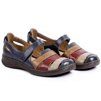 Sapato Boneca Couro Feminino Retrô Tiras Coloridas Vintage Sapato Boneca Couro Feminino Retrô Tiras Coloridas Vintage