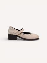 Sapato Boneca Couro Off White