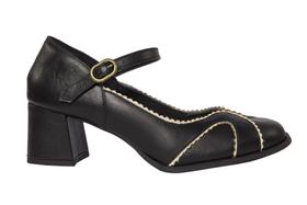 Sapato Boneca Feminino Couro Preto Cód 561335