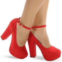 Sapato Boneca Feminino Meia Pata Salto Grosso M22