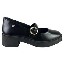 Sapato Boneca Feminino Mississipi Mary Jane Salto Bloco Cor:PretoTamanho:39