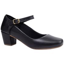 Sapato Boneca Feminino Social Bico Quadrado Salto Médio Grosso Elegante Confortável Via Angel 8901 Sapato Boneca Feminino Social Bico Quadrado Salto Médio Grosso Elegante Confortável Via Angel 8901