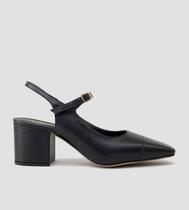 Sapato Boneca Mary Jane CBK Couro Preto