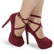 Sapato Boneca Modarpe Meia Pata Salto Alto Fino Feminina M27 Sapato Boneca Modarpe Meia Pata Salto Alto Fino Feminina M27