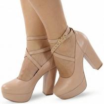 Sapato Boneca Re&Ton Meia Pata Salto Alto Grosso MP8