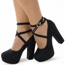 Sapato Boneca Re&Ton Meia Pata Salto Alto Grosso MP8