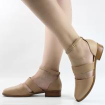 Sapato Boneca Salto Bloco Couro