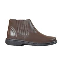 Sapato Bota Masculino Conforto Moda Tendência Couro Cor Café