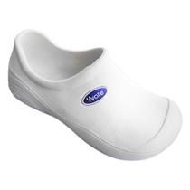 Sapato Branco Fechado Babuche Profissional Enfermagem Cozinha Leve Macio Yvate BGX053
