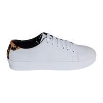 Sapato Branco Leo Pardo Casual Feminino Estilo Primavera Verão 25 26