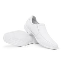 Sapato Branco Mocassim Oxford Social Masculino Médico Enfermagem