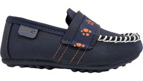 Sapato Calce Fácil Infantil Klin Curumim cor marinho/laranja