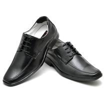 Sapato Casual Confortável de Couro de Carneiro Preto - Linha Premium