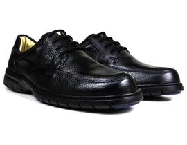 Sapato Casual Conforto Couro Floater Preto 3050
