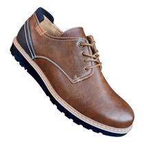 Sapato casual de couro PU liso Oxford para homens - Camel Sapato casual de couro PU liso Oxford para homens - Camel