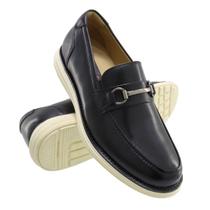 Sapato Casual Esporte Fino Masculino Couro Preto Art Nobre - 3223