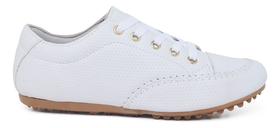 Sapato Casual Feminino Mocassim Confort Estilo De Amarrar
