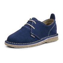 Sapato Casual Infantojuvenil Camurça Sola Crepe London Style - Safari - Azul