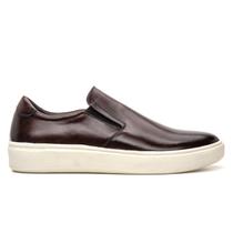 Sapato Casual Marrom Slip On Em Couro 3005