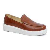 Sapato Casual Masculino Couro Castor Slip On 5503