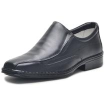 Sapato Casual Masculino Couro Liso Com Elástico Confortavel