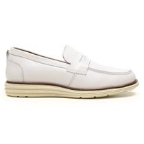 Sapato Casual Masculino em Couro Oxford Confort Mocflex Branco Sapato Casual Masculino em Couro Oxford Confort Mocflex Branco