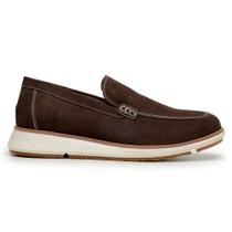 Sapato Casual Masculino Loafer Five Days em Couro Café