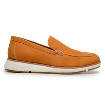 Sapato Casual Masculino Loafer Five Days em Couro Caramelo Sapato Casual Masculino Loafer Five Days em Couro Caramelo
