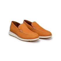 Sapato casual masculino mocassim slip social de couro legitimo cofnortavel 37 ao 44