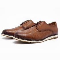 Sapato Casual Masculino Oxford Confort Mocflex - 12020 - Caramelo