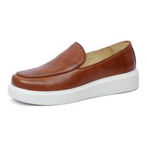 Sapato Casual Masculino Slip On Couro DIfranca - 5503 - Castor