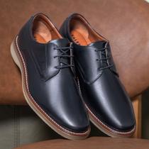 Sapato Casual Masculino Valerini Bico Redondo Couro Derby oxford Conforto Sapato Casual Masculino Valerini Bico Redondo Couro Derby oxford Conforto