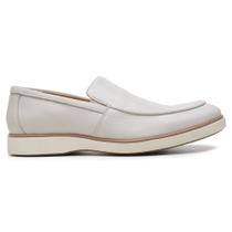 Sapato Casual Off White em Couro 57996 Sapato Casual Off White em Couro 57996