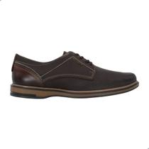 Sapato Casual Pegada Masculino Em Couro Camel Buck Marrom