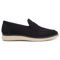 Sapato Casual Preto em Couro Camurça 37996
