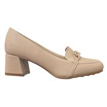 Sapato Casual Salto Bloco Feminino Modare 7373.107 Bege