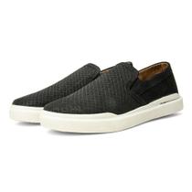 Sapato Casual Slip On Couro Mocassim Tressê Masculino Conforto Preto