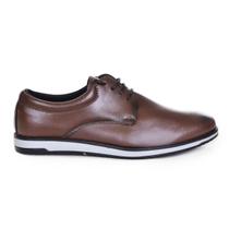 Sapato Casual Social Masculino Bico Redondo Preto/marrom de cadarço Sapato Casual Social Masculino Bico Redondo Preto/marrom de cadarço