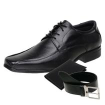 Sapato Clássico em Couro Masculino com Cinto e Carteira San Lorenzo 3010