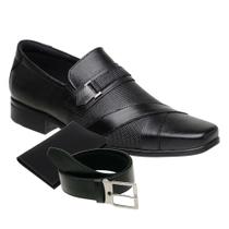 Sapato Clássico em Couro Masculino com Cinto e Carteira San Lorenzo 3071