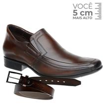 Sapato com Salto Interno Jota Pe Marrom Air + Cinto 71354