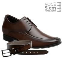 Sapato com Salto Interno Jota Pe Marrom + Cinto 71353 Sapato com Salto Interno Jota Pe Marrom + Cinto 71353