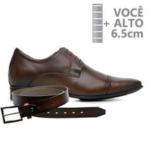 Sapato com Salto Interno Jota Pe Marrom + Cinto 79509