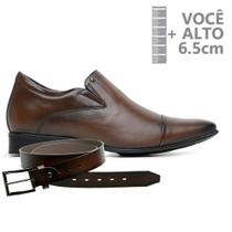 Sapato com Salto Interno Jota Pe Marrom + Cinto 79510 Sapato com Salto Interno Jota Pe Marrom + Cinto 79510