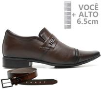 Sapato com Salto Interno Jota Pe Marrom + Cinto 82351 Sapato com Salto Interno Jota Pe Marrom + Cinto 82351